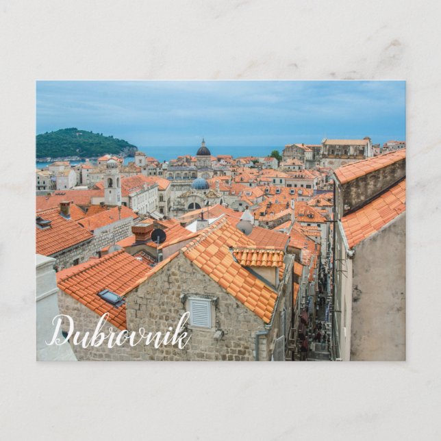 Postkarte für das Stadtzentrum von Dubrovnik (Vorderseite)