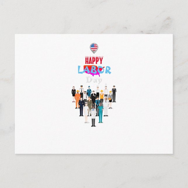 Postkarte für den Arbeitstag (Vorderseite)