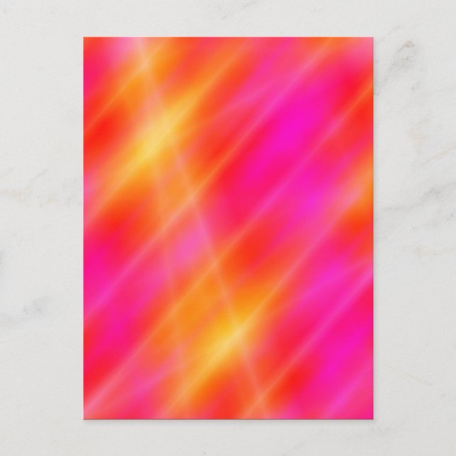 Postkarte für den digitalen Weltraum - rosa / oran (Vorderseite)