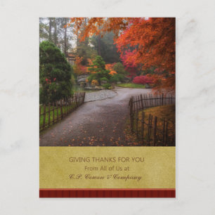 Postkarte für den Erntedank - Herbstweg