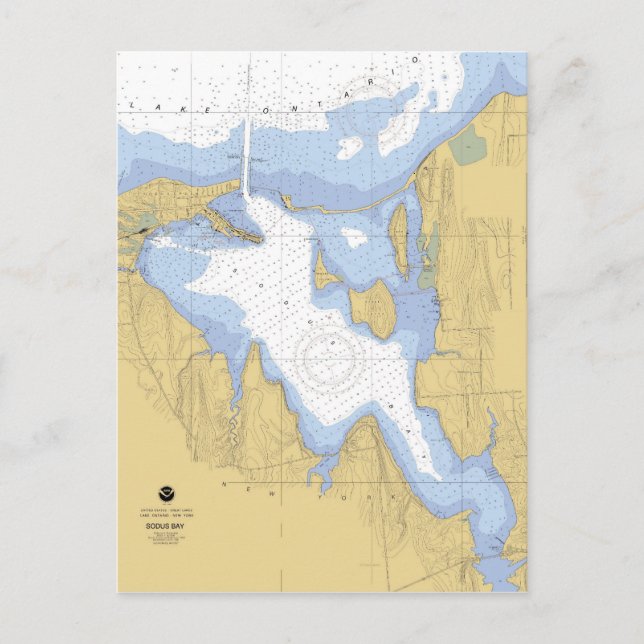 Postkarte für den Hafen von Sodus Bay NY (Vorderseite)