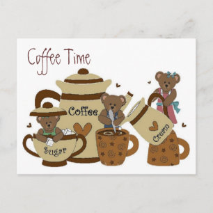 Postkarte für den Kaffee