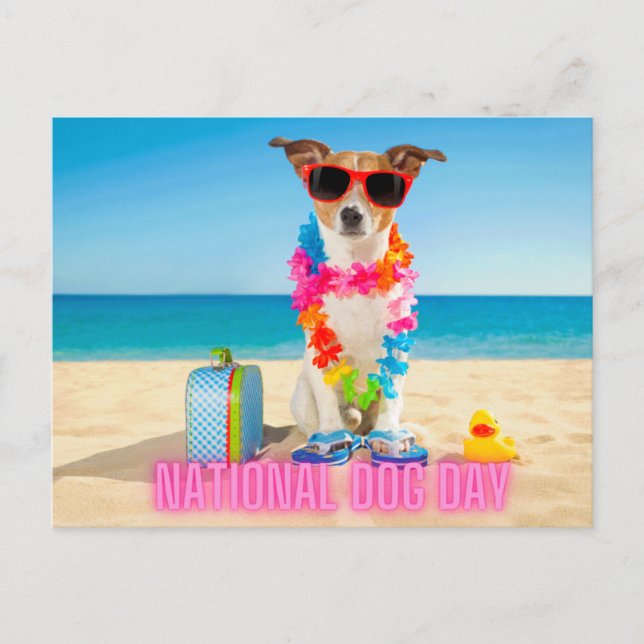 Postkarte für den nationalen Hundstag (Vorderseite)