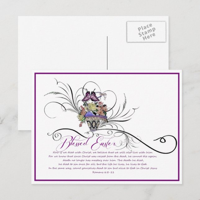 Postkarte für den Ostern (Vorne/Hinten)