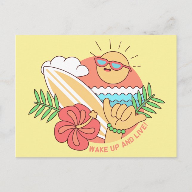 Postkarte für den Sommersurfer (Vorderseite)