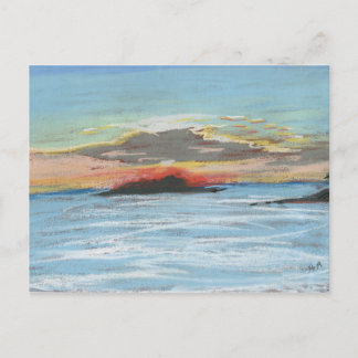 Postkarte für den Sonnenuntergang in der Bucht