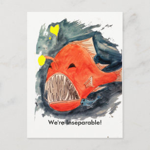 Postkarte für den untrennbaren Angelfisch