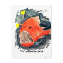 Postkarte für den untrennbaren Angelfisch