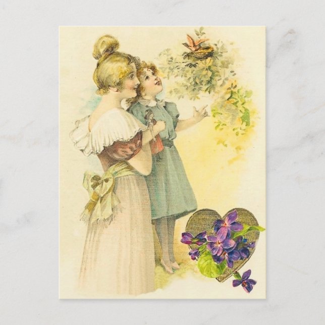 Postkarte für den Vintagen Muttertag (Vorderseite)