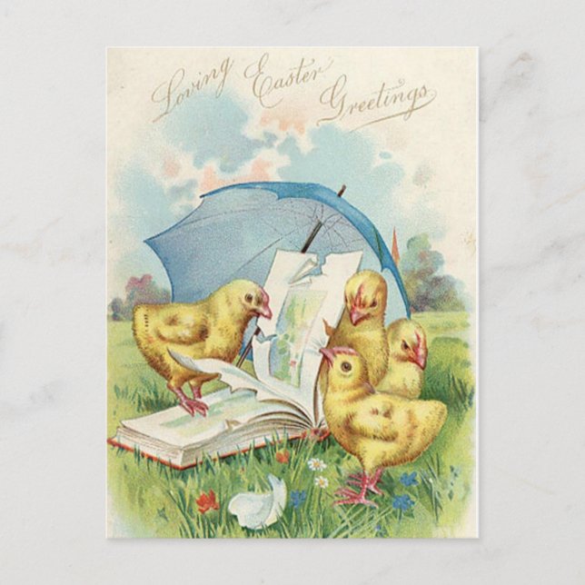 Postkarte für den Vintagen Osterkick (Vorderseite)