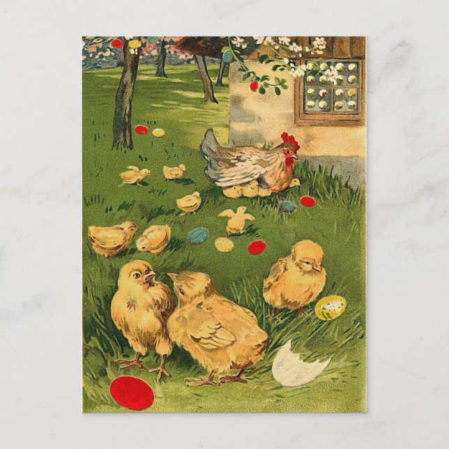 Postkarte für den Vintagen Osterkick (Vorderseite)