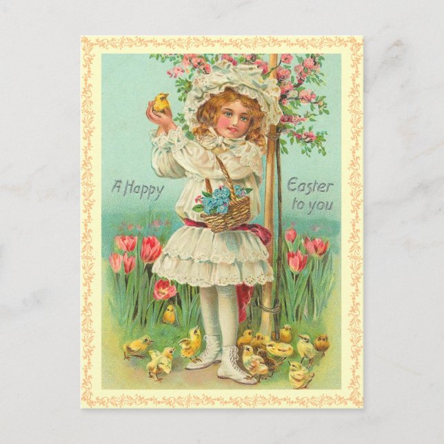 Postkarte für den Vintagen Osterkick (Vorderseite)