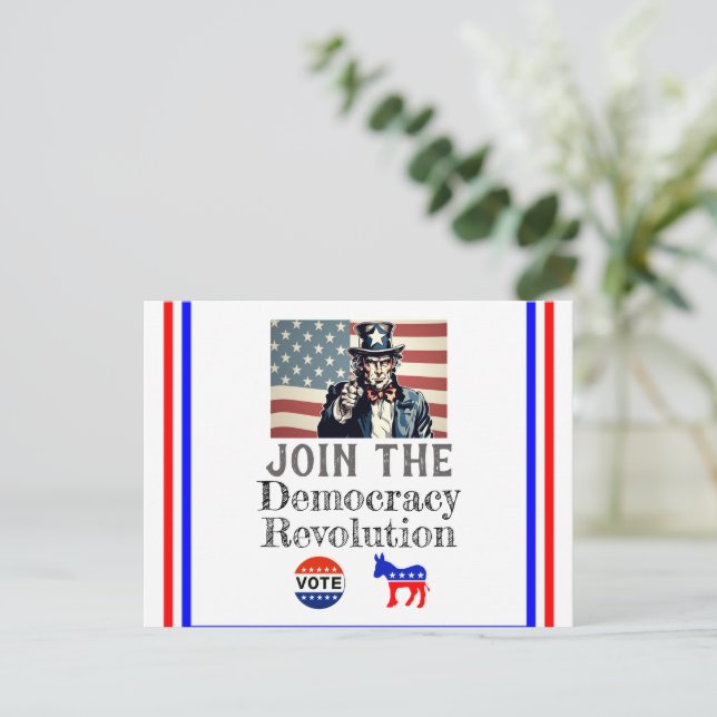Postkarte für die Demokratische Revolution (Stehend Vorderseite)