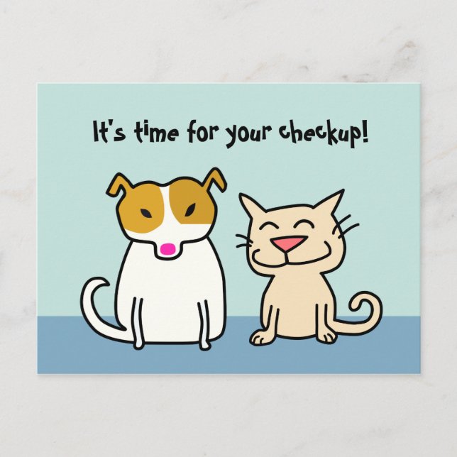 Postkarte für die tierärztliche Erinnerung (Vorderseite)