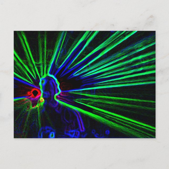 Postkarte für DJ und Laser Lights (Vorderseite)