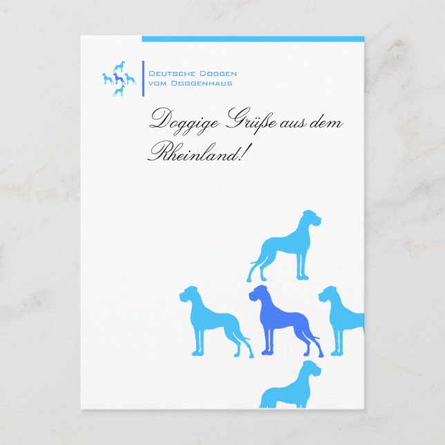 Postkarte für Doggenzüchter (Vorderseite)