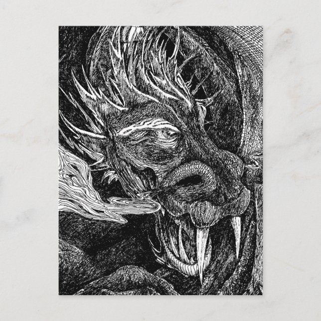 Postkarte für Drachen (Vorderseite)