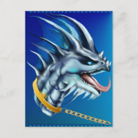 Postkarte für Drachen und Gold