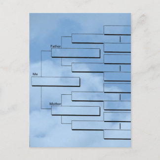 Postkarte für Familiendiagramme