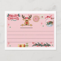 Postkarte für frohe Weihnachten
