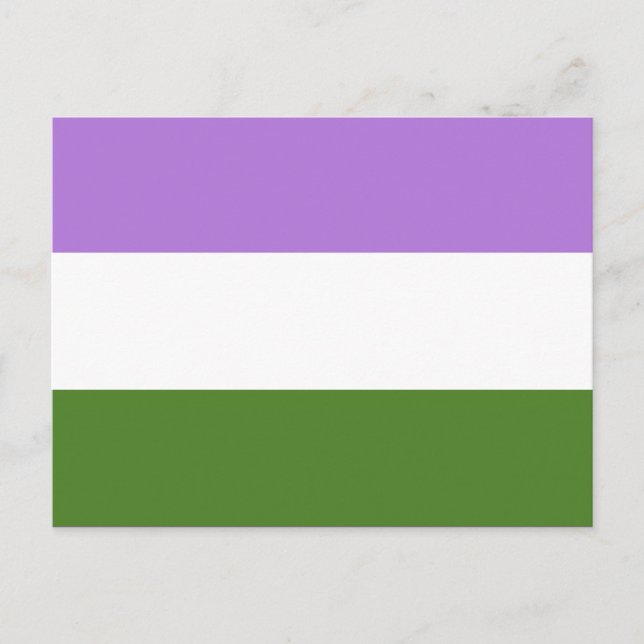 Postkarte für Genderqueer-Stolz (Vorderseite)
