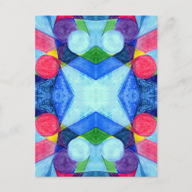 Postkarte für geometrische Skittles (Vorderseite)