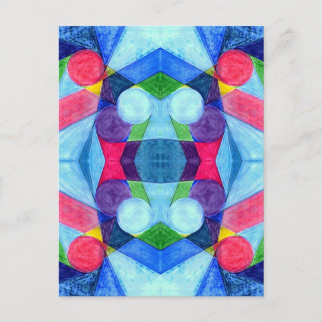 Postkarte für geometrische Skittles (Vorderseite)