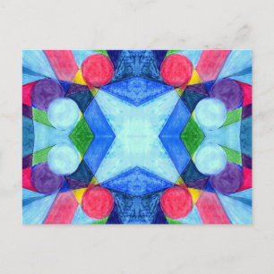 Postkarte für geometrische Skittles
