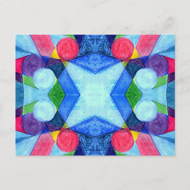 Postkarte für geometrische Skittles (Vorderseite)