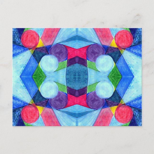 Postkarte für geometrische Skittles (Vorderseite)