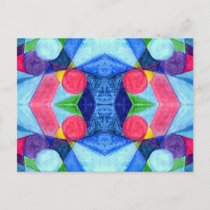 Postkarte für geometrische Skittles