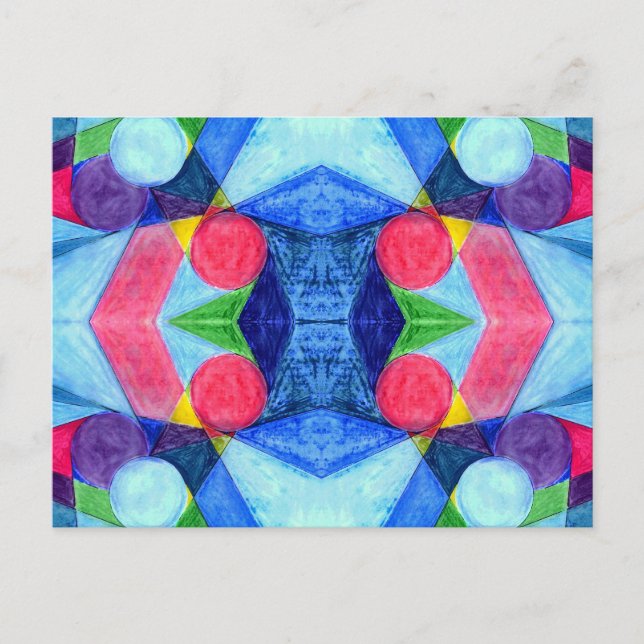 Postkarte für geometrische Skittles (Vorderseite)