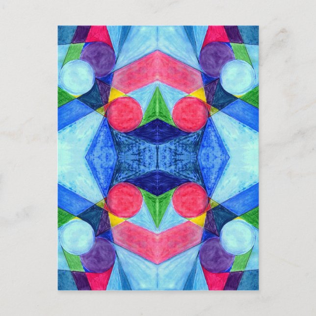 Postkarte für geometrische Skittles (Vorderseite)