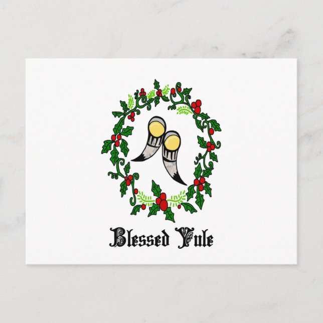 Postkarte für gesegnetes nordisches Weihnachten (Vorderseite)