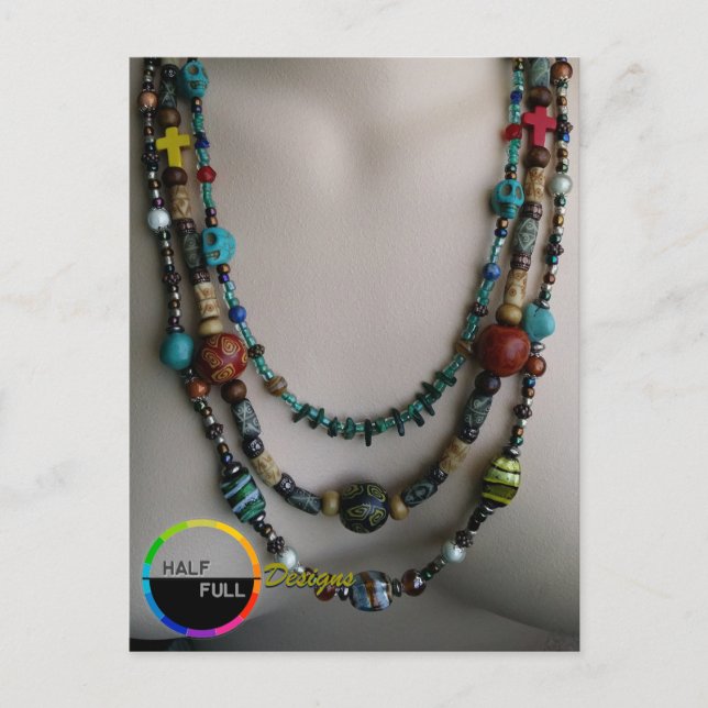 Postkarte für halb volle Designs (Vorderseite)