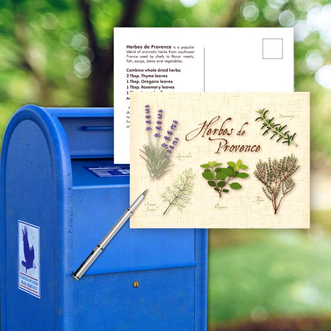Postkarte für Herbes de Provence anpassen (Send a recipe for Herbes de Provence to your favorite cook  or chef!)