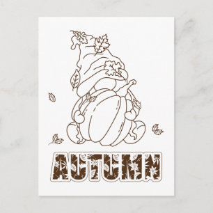 Postkarte für Herbstgrundierung und Pumpkammfärbun