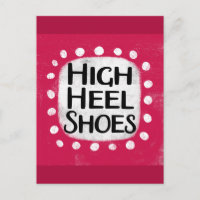 Postkarte für High Heel Schuhe