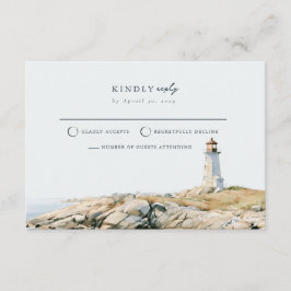 Postkarte für Hochzeitsantwort in Schieferblau-Nav