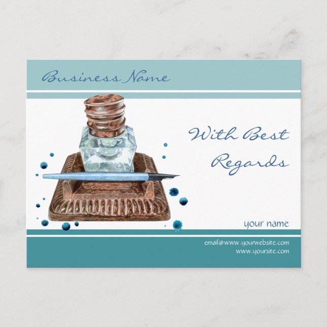 Postkarte für Inkwell Best Regards (Vorderseite)