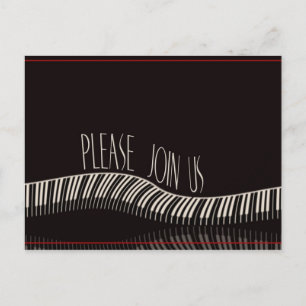 Postkarte für Klaviereinladung