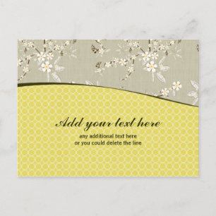 Postkarte für kundenspezifische Blume aus Goldgrät