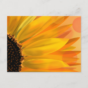 Postkarte für lebendige Sonnenblumen