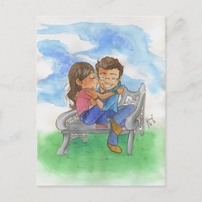 Postkarte für Liebhaber (Vorderseite)