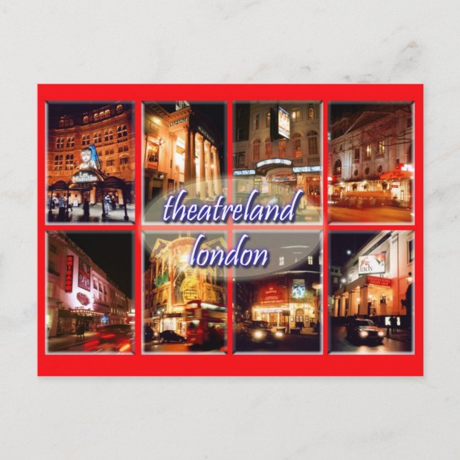Postkarte für Londoner Theater (Vorderseite)