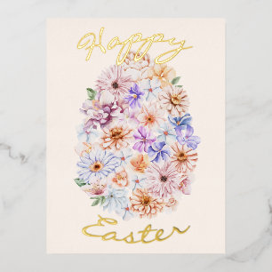 Postkarte für Ostern Pastel Florals