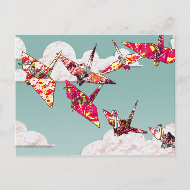 Postkarte für Papierkran (Vorderseite)