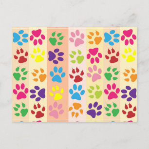 Postkarte für Paw Prints