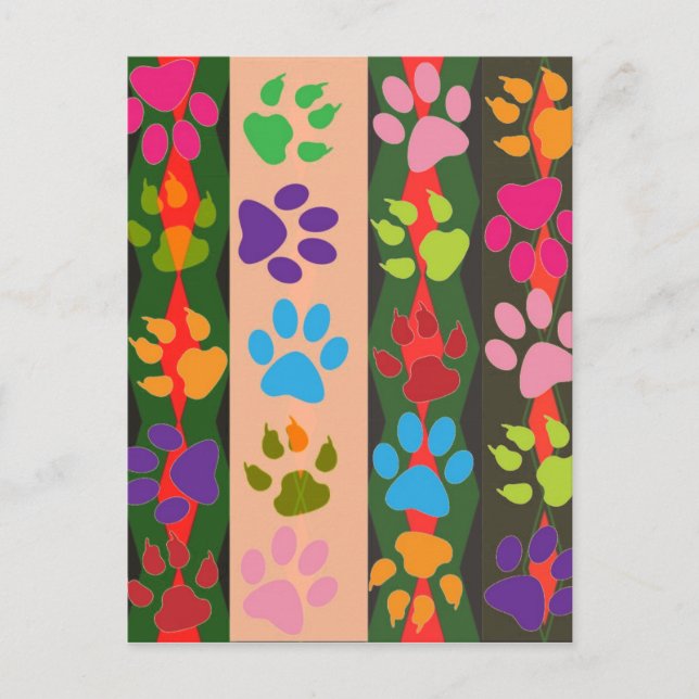 Postkarte für Paw Prints (Vorderseite)