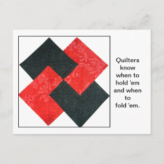 Postkarte für Quilt-Blocksatz
